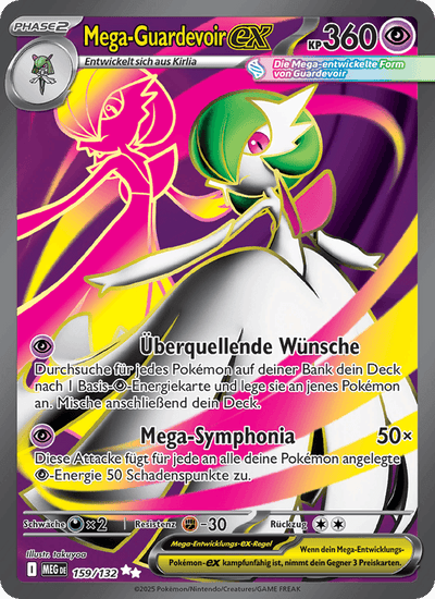 Mega-Guardevoir-ex 159/132 Mega-Entwicklung Pokémon Karte