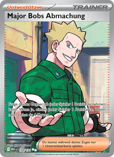 Major Bobs Abmachung 170/132 Mega-Entwicklung Pokémon Karte