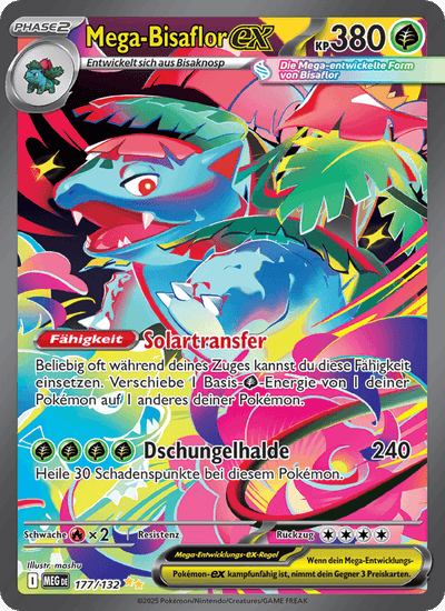 Mega-Bisaflor-ex 177/132 Mega-Entwicklung Pokémon Karte