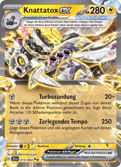 Knattatox-ex 015/064 Nebel der Sagen Pokémon Karte