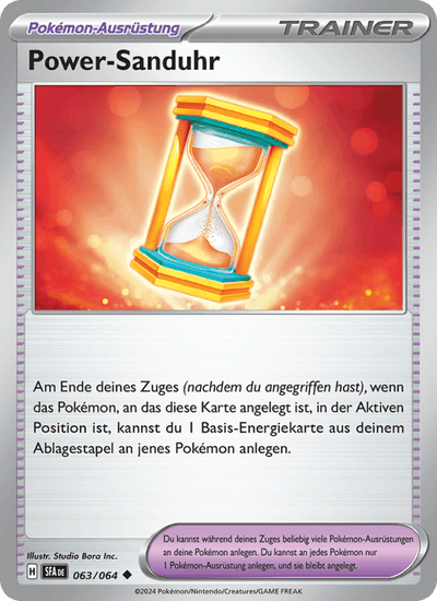 Power-Sanduhr 063/064 Nebel der Sagen Pokémon Karte