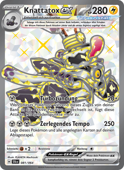 Knattatox-ex 081/064 Nebel der Sagen Pokémon Karte