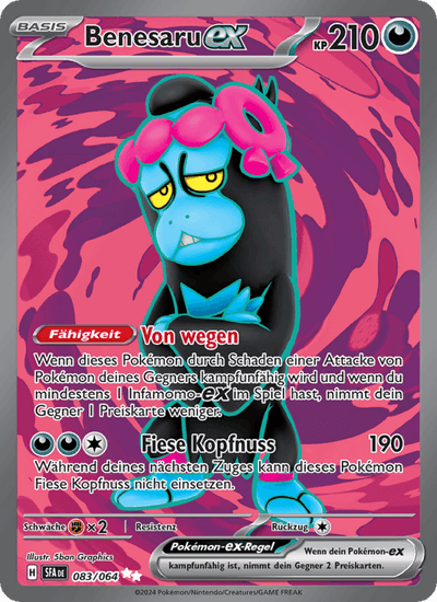 Benesaru-ex 083/064 Nebel der Sagen Pokémon Karte