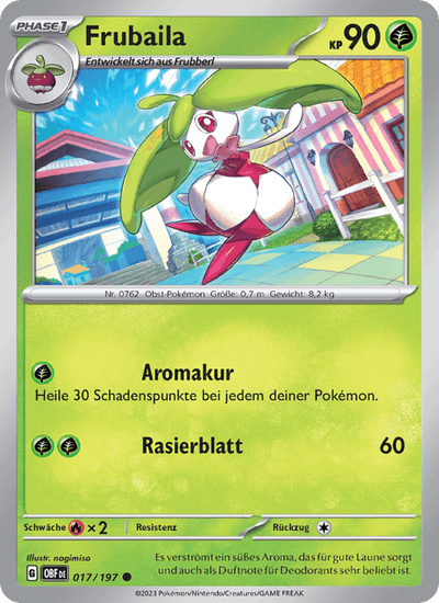 Frubaila 017/197 Obsidianflammen Pokémon Karte