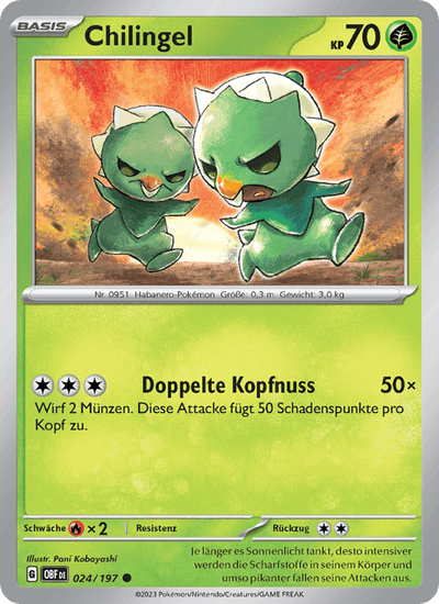 Chilingel 024/197 Obsidianflammen Pokémon Karte