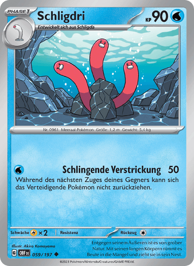 Schligdri 059/197 Obsidianflammen Pokémon Karte