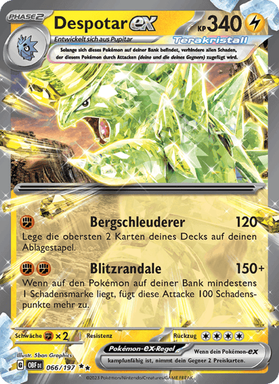Despotar-ex 066/197 Obsidianflammen Pokémon Karte