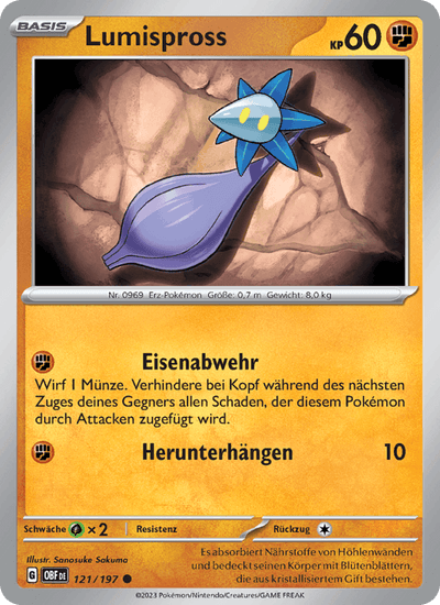 Lumispross 121/197 Obsidianflammen Pokémon Karte