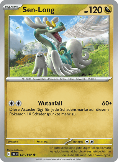 Sen-Long 161/197 Obsidianflammen Pokémon Karte