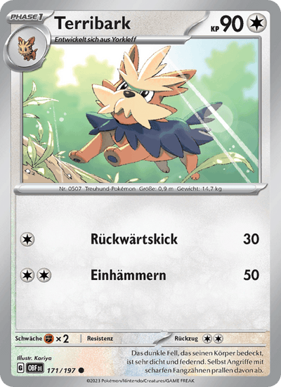 Terribark 171/197 Obsidianflammen Pokémon Karte