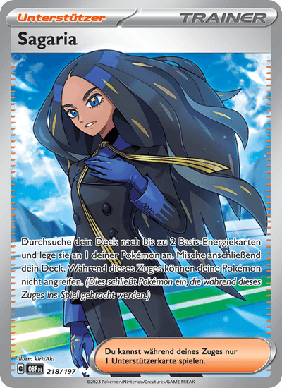 Sagaria 218/197 Obsidianflammen Pokémon Karte
