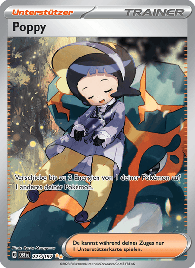 Poppy 227/197 Obsidianflammen Pokémon Karte