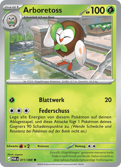 Arboretoss 011/088 Optimale Ordnung Pokémon Karte