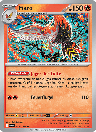 Fiaro 014/088 Optimale Ordnung Pokémon Karte