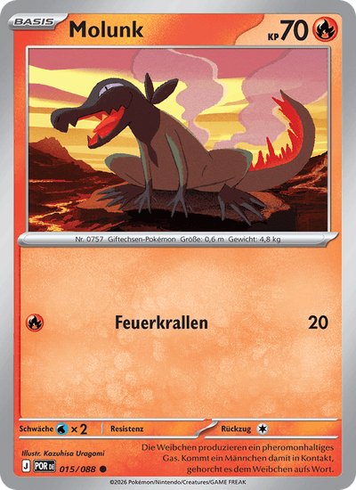 Molunk 015/088 Optimale Ordnung Pokémon Karte