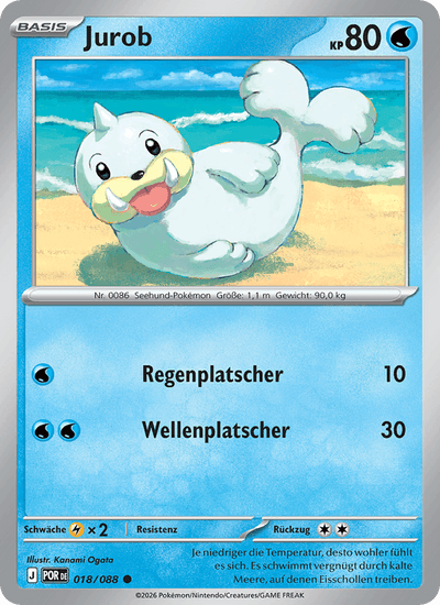Jurob 018/088 Optimale Ordnung Pokémon Karte