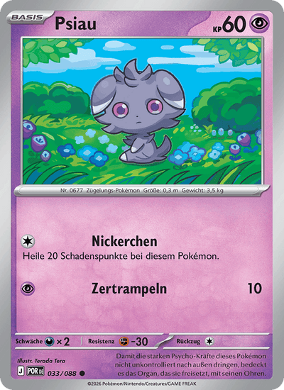 Psiau 033/088 Optimale Ordnung Pokémon Karte