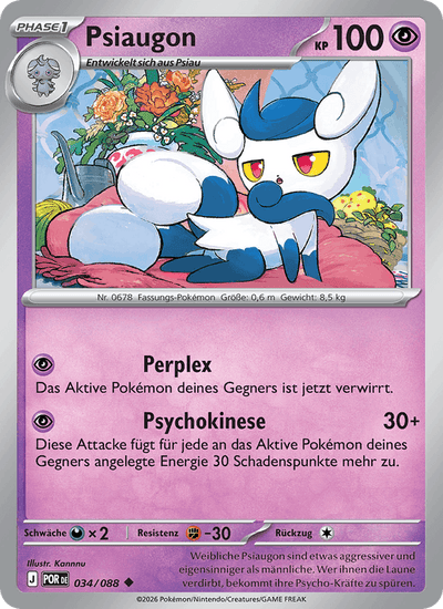 Psiaugon 034/088 Optimale Ordnung Pokémon Karte
