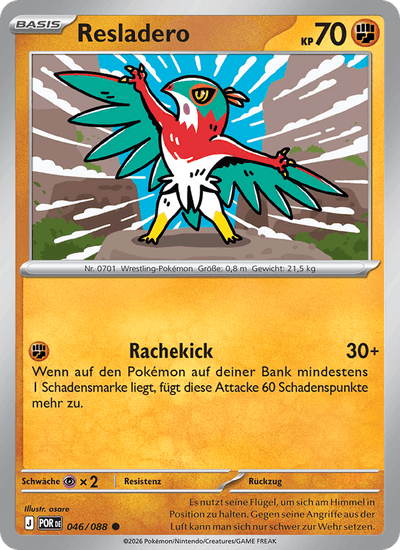 Resladero 046/088 Optimale Ordnung Pokémon Karte