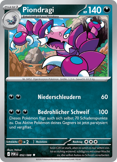 Piondragi 052/088 Optimale Ordnung Pokémon Karte