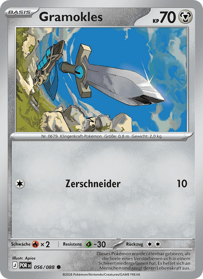 Gramokles 056/088 Optimale Ordnung Pokémon Karte