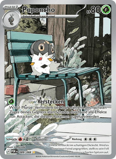 Puponcho 089/088 Optimale Ordnung Pokémon Karte