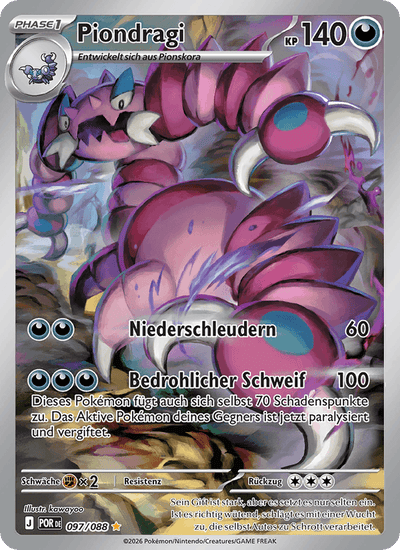 Piondragi 097/088 Optimale Ordnung Pokémon Karte