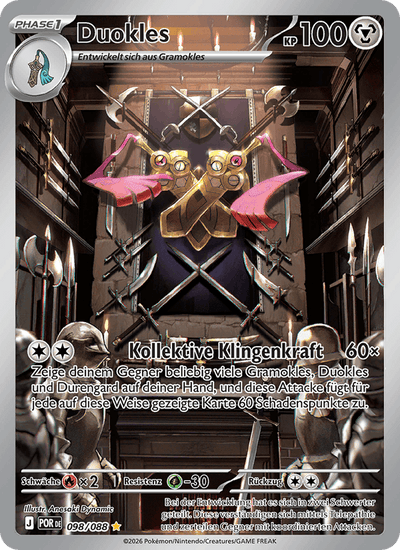 Duokles 098/088 Optimale Ordnung Pokémon Karte