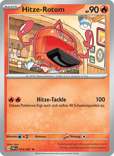 Hitze-Rotom 013/091 Paldeas Schicksale Pokémon Karte