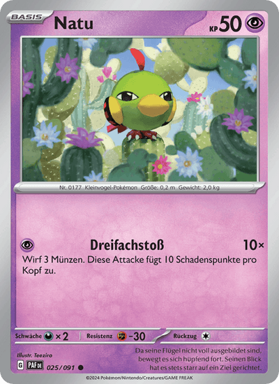 Natu 025/091 Paldeas Schicksale Pokémon Karte