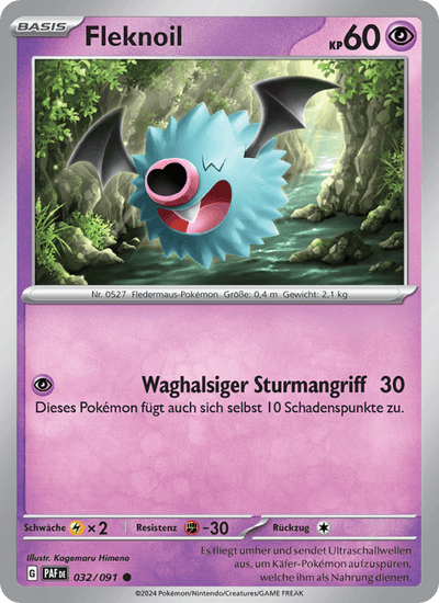 Fleknoil 032/091 Paldeas Schicksale Pokémon Karte