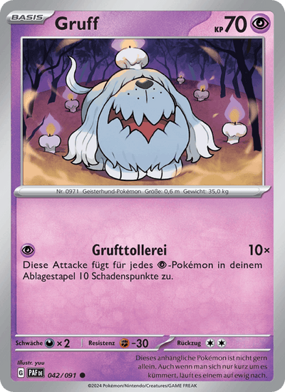 Gruff 042/091 Paldeas Schicksale Pokémon Karte