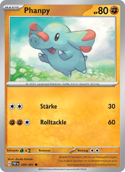 Phanpy 048/091 Paldeas Schicksale Pokémon Karte