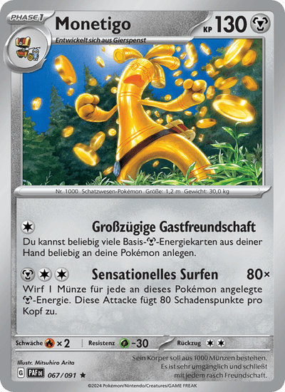 Monetigo 067/091 Paldeas Schicksale Pokémon Karte