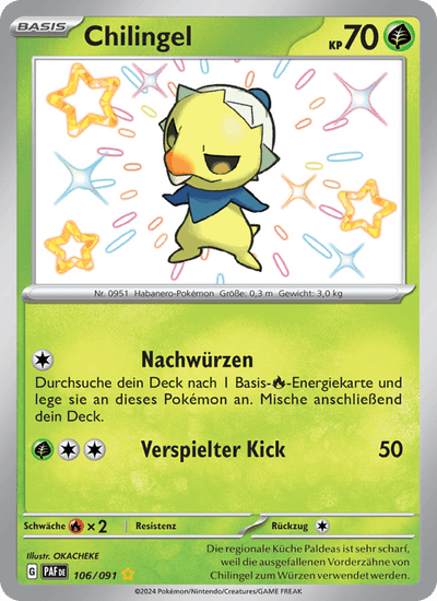 Chilingel 106/091 Paldeas Schicksale Pokémon Karte