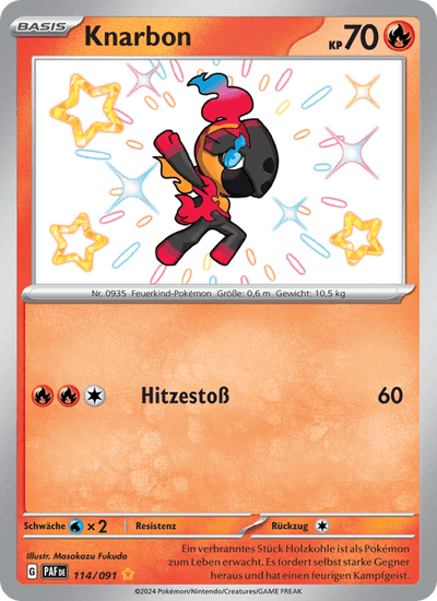 Knarbon 114/091 Paldeas Schicksale Pokémon Karte