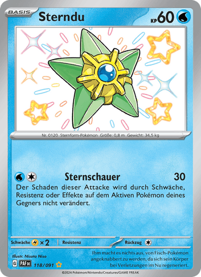 Sterndu 118/091 Paldeas Schicksale Pokémon Karte