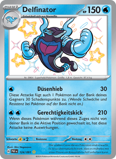 Delfinator 124/091 Paldeas Schicksale Pokémon Karte