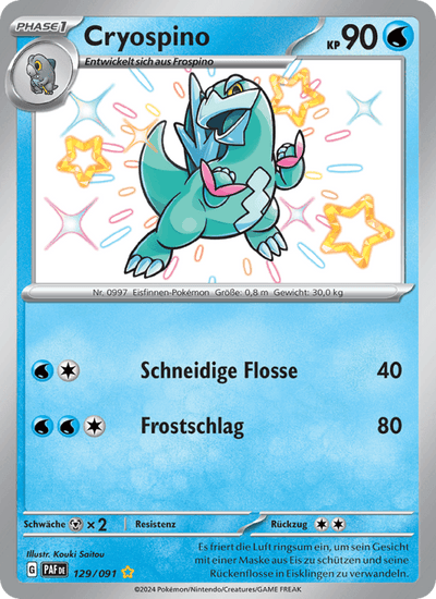 Cryospino 129/091 Paldeas Schicksale Pokémon Karte