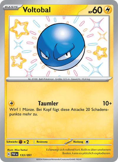 Voltobal 133/091 Paldeas Schicksale Pokémon Karte