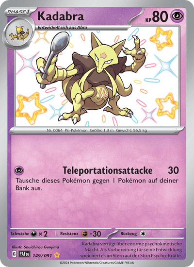 Kadabra 149/091 Paldeas Schicksale Pokémon Karte