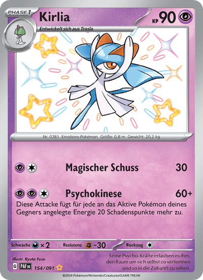Kirlia 154/091 Paldeas Schicksale Pokémon Karte