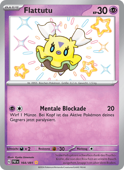 Flattutu 164/091 Paldeas Schicksale Pokémon Karte