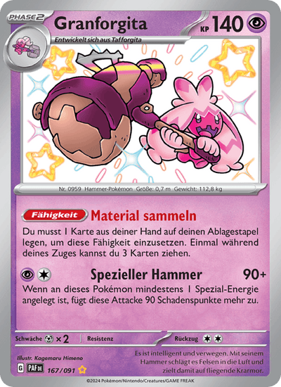 Granforgita 167/091 Paldeas Schicksale Pokémon Karte