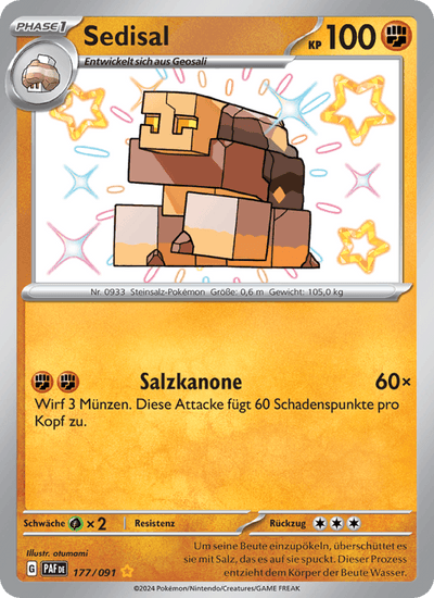 Sedisal 177/091 Paldeas Schicksale Pokémon Karte