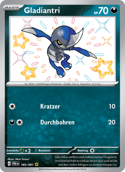 Gladiantri 185/091 Paldeas Schicksale Pokémon Karte