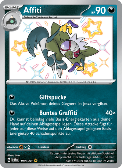 Affiti 190/091 Paldeas Schicksale Pokémon Karte