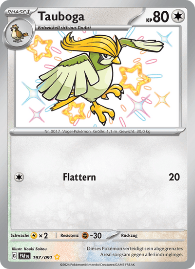 Tauboga 197/091 Paldeas Schicksale Pokémon Karte