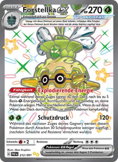 Forstellka-ex 212/091 Paldeas Schicksale Pokémon Karte