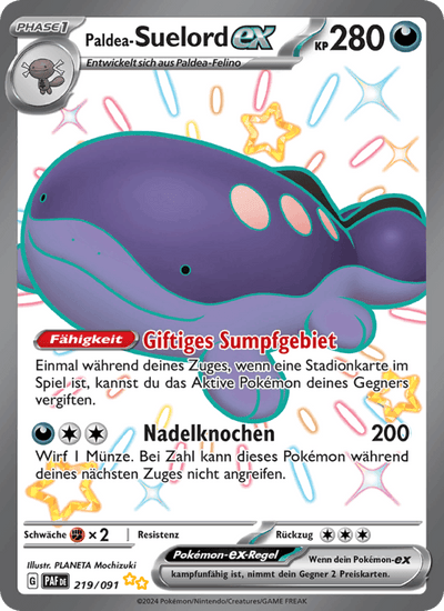 Paldea-Suelord-ex 219/091 Paldeas Schicksale Pokémon Karte